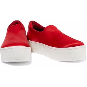Opening Ceremony Satin slip on platform sneakers